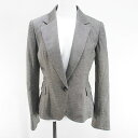 【中古】エムケー ミッシェルクラン MK MICHEL KLEIN セットアップ ジャケット ロングパンツ スラックス ジップフライ 38 灰系 グレー 綿 コ...