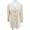【中古】ジルサンダー JIL SANDER 104642 CA3476 シャツジャケット 薄手 絹 シルク 38 ベージュ系 イタリア製 綿 コットン 裏地 無...