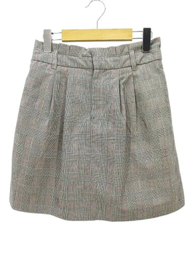 【中古】ヘザー Heather チェック柄 ミニ丈 台形スカート S 黒系 ブラック タック 裏地 レディース 【ベクトル 古着】 250417 【中古】ヘザー Heather チェック柄 ミニ丈 台形スカート S 黒系 ブラック タック 裏地 レディース 【ベクトル 古着】 250417