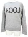 【中古】未使用品 B&Y ユナイテッドアローズ BEAUTY&YOUTH ビューティー&ユース 長袖 スウェット トレーナー F 灰系 グレー プリント 裏起毛...