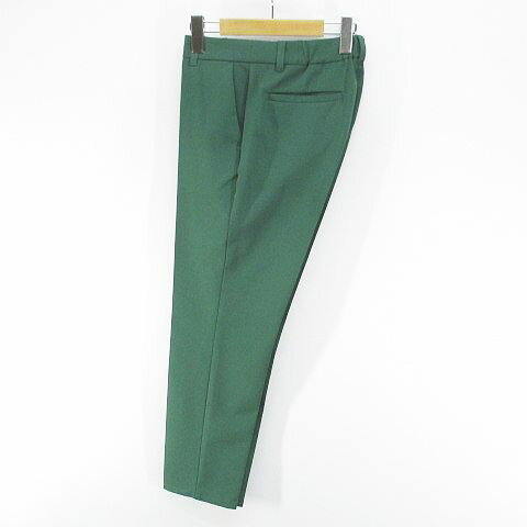 【中古】ビームスゴルフ BEAMS GOLF ゴルフウェア ロング丈 テーパードパンツ ジップフライ L 緑系 グリーン ストレッチ ロゴ 刺繍 レディース 【ベクトル 古着】 250515