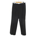【中古】NONA クレオス ロング丈 パンツ スラックス ストレート 13 黒系 ブラック ジップフライ 無地 ストレッチ 裏地 日本製 レディース 【ベクトル 古着】 250606
