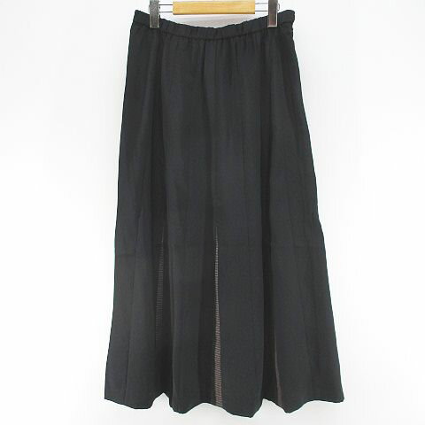 【中古】simple and tasteful Lagu La遇 ロング丈 フレアスカート F 黒系 ブラック 切替 ギャザー 裏地 日本製 レディース 【ベクトル 古着】 250621 【中古】simple and tasteful Lagu La遇 ロング丈 フレアスカート F 黒系 ブラック 切替 ギャザー 裏地 日本製 レディース 【ベクトル 古着】 250621