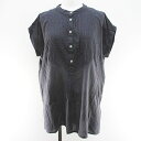 【中古】アーバンリサーチ サニーレーベル URBAN RESEARCH Sonny Label 半袖 シャツ ブラウス Free 灰系 チャコールグレー 無地 ボタン ピンタック レディース 【ベクトル 古着】 250710(4)