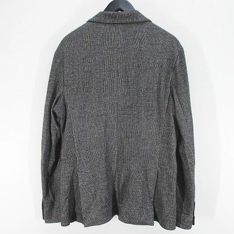 【中古】ロストインアルビオン LOST IN ALBION グレンチェック柄 テーラード ジャケット 50 黒系 ブラック ボタン ストレッチ 裏地 イタリア製 メンズ 【ベクトル 古着】 250916