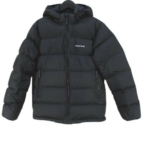 【中古】モンベル Montbell 1101619 トラベル ダウン パーカ ジャケット 160 黒系 ブラック ジップアッ..