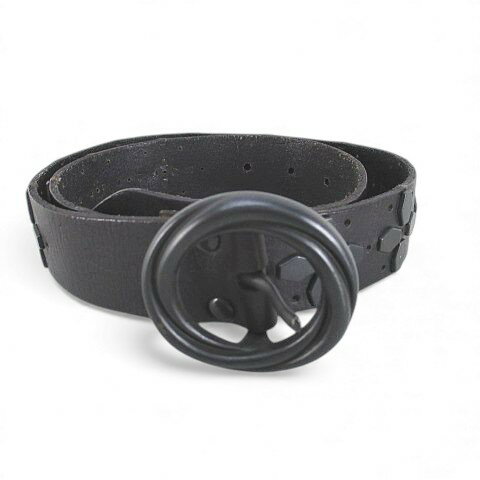 【中古】リプレイ REPLAY プレーンベルト レザー 黒系 ブラック スタッズ ピン式 バックル 小物 メンズ 【ベクトル 古着】 251021