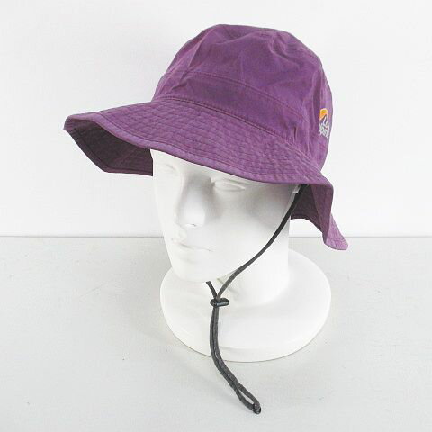 【中古】ロウアルパイン Lowe alpine バケットハット サファリハット 帽子 紫系 パープル ロゴ 文字 刺..