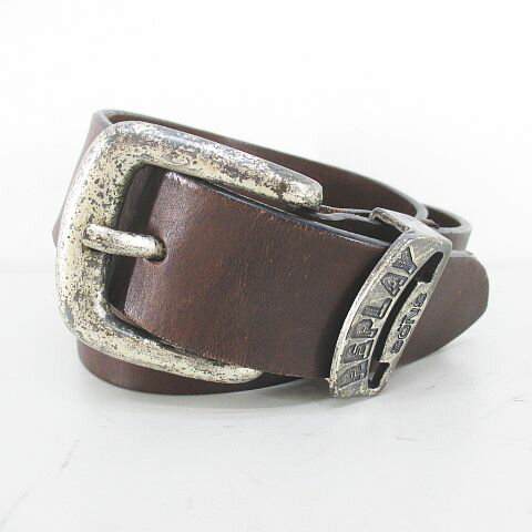 【中古】リプレイ REPLAY プレーンベルト レザー 本革 65 茶系 ブラウン イタリア製 ピン式 バックル 小物 レディース 【ベクトル 古着】 251027