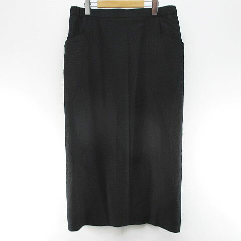 【中古】incLube ロング丈 タイトスカート 15 灰系 ダークグレー 無地 ストレッチ 裏地 レディース 【ベクトル 古着】 251101