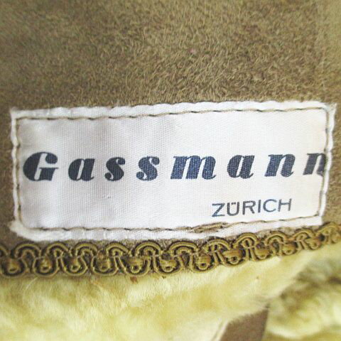 【中古】Gassmann コート ムートン ロング丈 茶系 ブラウン ホック ポケット キッズ 【ベクトル 古着】 251124
