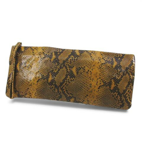 【中古】ザラウーマン ZARA WOMAN クラッチバッグ パイソン型押し キャメル レザー調 レディース 【ベクトル 古着】 251114