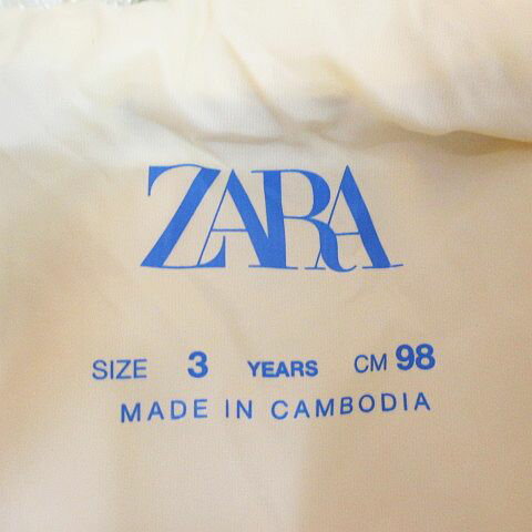 【中古】ザラ ZARA 長袖 パーカー ジャケット ラメ 98 黄 イエロー系 ジップアップ 裏地 キッズ 【ベクトル 古着】 251201