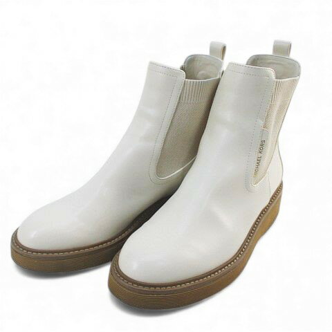 【中古】マイケルコース MICHAEL KORS MILLER チェルシーブーツ 7 ライトクリーム 白系 レザー調 レディース 【ベクトル 古着】 251201