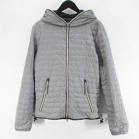 【中古】デュベティカ DUVETICA リバーシブル ダウン ジャケット 46 灰系 グレー ダブルジップ イタリア製 メンズ 【ベクトル 古着】 251221