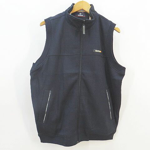 【中古】未使用品 DUNLOP MOTORSPORTS ダンロップモータースポーツ ジップアップベスト L 黒系 ブラック ハイネック タグ付き レディース 【ベクトル 古着】 260209
