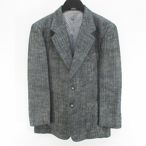 Jumper, Blouson - 【中古】Adorne テーラード ジャケット 背抜き 165-90 灰系 グレー 裏地 総柄 メンズ 【ベクトル 古着】 260416