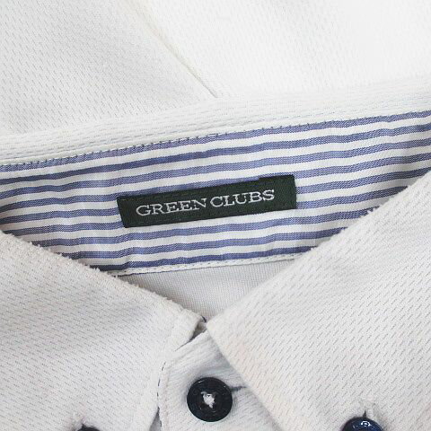 【中古】グリーンクラブ GREEN CLUBS ゴルフウェア 半袖 ポロシャツ 46 白系 ホワ...