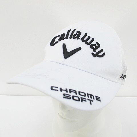 Other - 【中古】キャロウェイ CALLAWAY ゴルフウェア C23990103 CHROME SOFT キャップ帽 帽子 FR 白系 ホワイト サイン入り ロゴ 文字 刺繍 メッシュ アジャスター メンズ 【ベクトル 古着】 260414