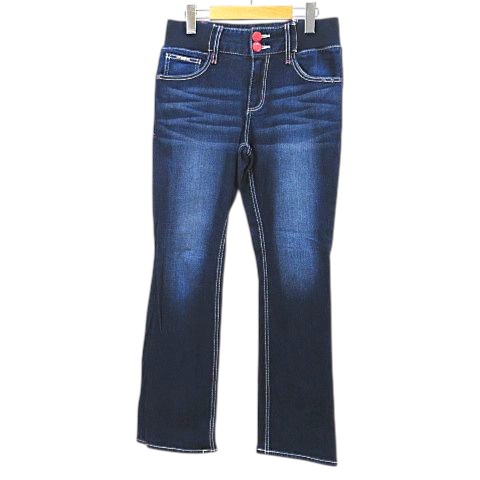 [Used] &LOVE Masami Satomi Denim Pants Jeans 64-91 Navy Bootcut Stretch Women's [Vector Used Clothing] 260420