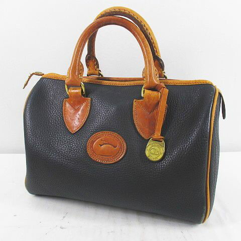 Boston Bags - 【中古】ドゥーニーアンドバーク DOONEY&BOURKE ボストンバッグ ハンドバッグ ブラック 黒系 レザー レディース 【ベクトル 古着】 260430