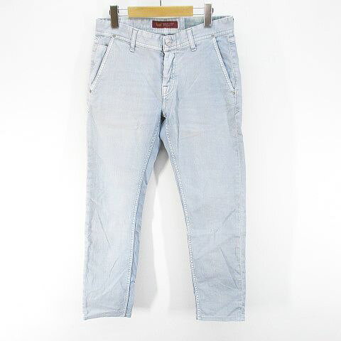 ケアレーベル Care label デニムパンツ ジーンズ ボタンフライ 29 水色 ライトブルー インディゴ イタリア製 レディース  260508