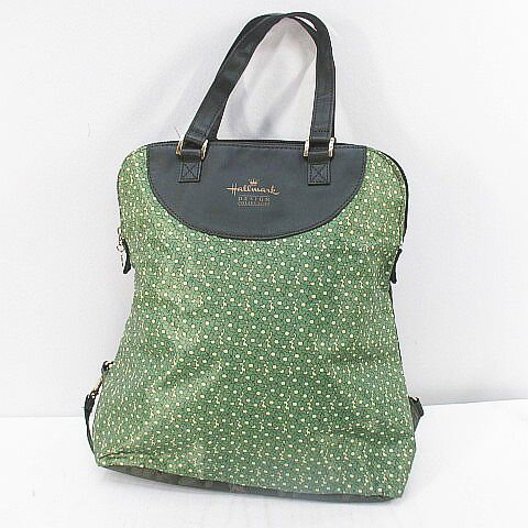 【中古】 Hallmark ? ホールマーク トートバッグ バックパック 花柄 グリーン レディース 【ベクトル 古着】 260604