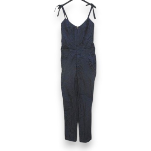 【中古】トーガ TOGA オールインワン サロペット パンツ 1 紺系 ネイビー 偏光 切替 ロールアップ 裏地 日本製 レディース 【ベクトル 古着】 260618