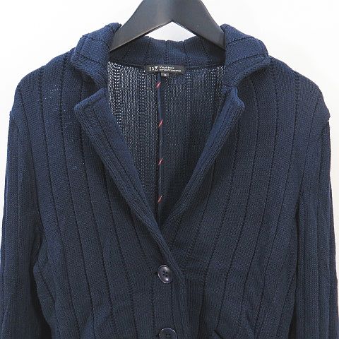 【中古】23区 オンワード樫山 長袖 ジャケット 38 紺系 ネイビー ニット リブ サイドポケット バックスリット レディース 【ベクトル 古着】 260809 vectorpremium-19321107 ブランド古着ベクトルプレミアム店 サンプル画像3