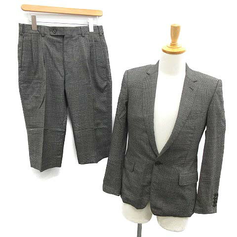 【中古】 ジョンローレンスサリバン JOHN LAWRENCE SULLIVAN セットアップ 上下 スーツ ジャケット ハーフパンツ チェック 34 ダークグレー 黒 /OG65 ■KRB メンズ 【ベクトル 古着】 190401 【中古】 ジョンローレンスサリバン JOHN LAWRENCE SULLIVAN セットアップ 上下 スーツ ジャケット ハーフパンツ チェック 34 ダークグレー 黒 /OG65 ■KRB メンズ 【ベクトル 古着】 190401