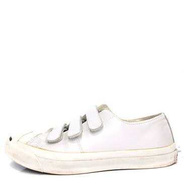 【中古】コンバース CONVERSE ジャックパーセル ベルクロ レザー スニーカー 27 白 /☆G メンズ 【ベクトル 古着】 200411 ベクトルプレミアム店