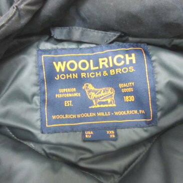【中古】ウールリッチ WOOLRICH EU XS ダウンジャケット アウター 迷彩柄 カモフラ 紺 ネイビー /EK ■IBS81 メンズ 【ベクトル 古着】 210519