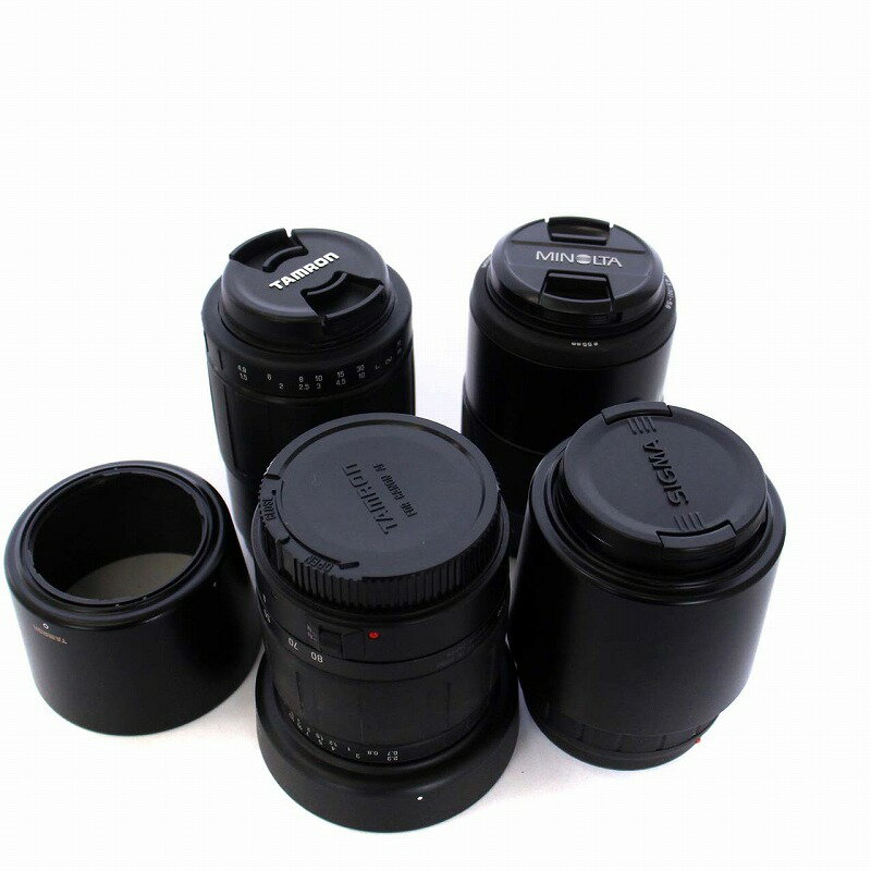 【中古】タムロン ミノルタ シグマ tamron minolta sigma 一眼レス レンズ 4本セット 黒 ブラック 209880 319706 19206065 2063489 /KH GY18 メンズ レディース 【ベクトル 古着】 230829