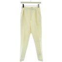 【中古】ソブ sov. ダブスタ パンツ スラックス タック センタープレス 36 S 白 アイボリー /TK レディース 【ベクトル 古着】 231006