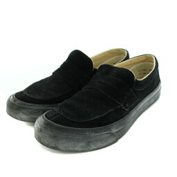 【中古】プラス PRAS コンフィーローファーズ COMFY LOAFERS ローファー スリッポン スエード 25.0cm 黒 ブラック /YT メンズ 【ベクトル 古着】 231016