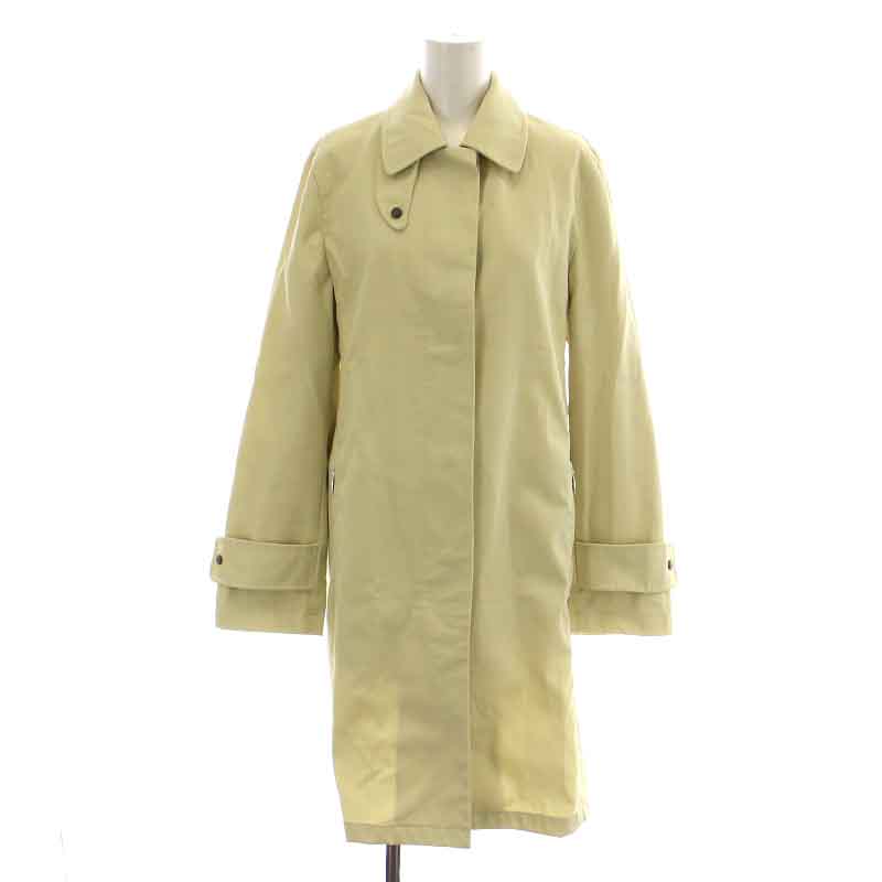 【中古】マックスマーラ MAX MARA RAINWEAR レインウェア レインコート ステンカラーコート スプリングコート ロング シングル 38 S 黄色 イエロー /NW16 レディース 【ベクトル 古着】 231023ブランドマックスマーラ MAX MARA表記サイズ38(日本サイズS相当)実寸サイズ肩幅：37cm　身幅：49cm　着丈：91cm　袖丈：60cm　　素材表地 ナイロン72% コットン28% 裏地 ナイロン100%色黄色 イエロー仕様開閉ボタン 袖のみ裏地あり ポケット×2 後身頃中央の裾に約22.5cmのスリットあり状態襟と袖口に黄ばみ(画像9)がございます。 ※全体的に中古品としての使用感と上記のようなダメージがありますが、通常使用には支障のない商品です。掲載写真や記載内容をご確認いただき、ご理解の上ご購入ください。備考品番 表記なし 国内正規代理店 品質情報センター商品のお問い合わせの回答を休止しております。＊各商品ページの商品詳細等をご確認の上ご購入ください。【中古】マックスマーラ MAX MARA RAINWEAR レインウェア レインコート ステンカラーコート スプリングコート ロング シングル 38 S 黄色 イエロー /NW16 レディース 【ベクトル 古着】 231023状態ランク　”B”詳細については、下記および「状態ランクについて」ページをご覧ください。未使用・新品の商品ほぼ新品同様の商品使用感が少なく、かなり状態の良い商品使用感はあるが、傷や汚れの少ない商品使用感の他、傷や汚れが見られる商品かなり大きな傷みがある難あり商品※S〜CランクはUSED品となりますので、使用感をご理解の上でご入札下さい。状態ランクについてinformationブランドマックスマーラ MAX MARA表記サイズ38(日本サイズS相当)実寸サイズ肩幅：37cm　身幅：49cm　着丈：91cm　袖丈：60cm　　素材表地 ナイロン72% コットン28% 裏地 ナイロン100%色黄色 イエロー仕様開閉ボタン 袖のみ裏地あり ポケット×2 後身頃中央の裾に約22.5cmのスリットあり状態襟と袖口に黄ばみ(画像9)がございます。 ※全体的に中古品としての使用感と上記のようなダメージがありますが、通常使用には支障のない商品です。掲載写真や記載内容をご確認いただき、ご理解の上ご購入ください。備考品番 表記なし 国内正規代理店 品質情報センター商品のお問い合わせの回答を休止しております。＊各商品ページの商品詳細等をご確認の上ご購入ください。本商品は一点物です他サイトや店舗にて販売している商品です。多少のお時間差にて欠品になることもございます。予めご了承頂ますようお願い致します。ベクトル・サイズガイドはこちらこの商品と同じブランドの商品を見る