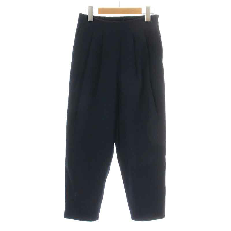 【中古】デミルクス ビームス Demi-Luxe BEAMS バックスリットタックパンツ テーパードパンツ スラックス 34 XS 紺 ネイビー 68-23-0325-002 /NW33 レディース 【ベクトル 古着】 231205