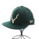 【中古】ニューエラ NEW ERA × SOUTH2 WEST8 サウスツー ウエストエイト 59FIFTY キャップ 野球帽 帽子 ロゴ 7 1/2 緑 グリーン /AN9 メンズ 【ベクトル 古着】 231206