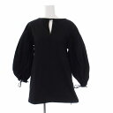 【中古】ジルサンダー JIL SANDER 20SS パフスリーブブラウス チュニック プルオーバー 七分袖 32 XS 黒 ブラック /KH レディース 【ベクトル 古着】 231206