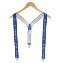 【中古】ゴーシャ ラブチンスキー Gosha Rubchinskiy ロゴプリンティッドサスペンダー Logo Printed Suspender ベルト 青 ブルー 白 ホワイト /YT メンズ 【ベクトル 古着】 240109