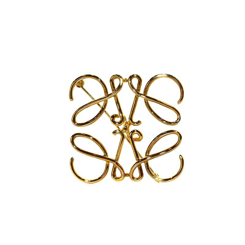 【中古】ロエベ LOEWE アナグラム ブローチ ゴールド色 /AN39 ■OH レディース 【ベクトル 古着】 240212のサムネイル