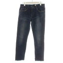 【中古】リーバイス Levi's MADE＆CRAFTED デニムパンツ ジーンズ ロング USED加工 カットオフ 25 XS 青 ブルー /YI40 レディース 【ベクトル 古着】 240306