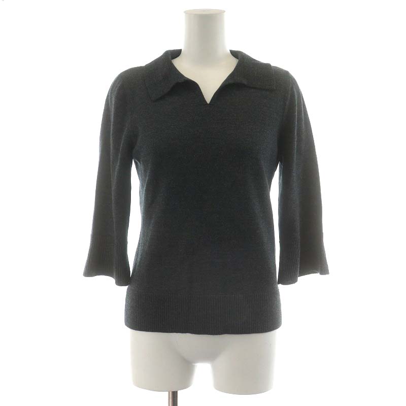 šۥե FOXEY Ruffle Collar Knit Top ˥å åȥ 7ʬµ  38 S 졼 36565 /AN30 ǥ ڥ٥ȥ  240308