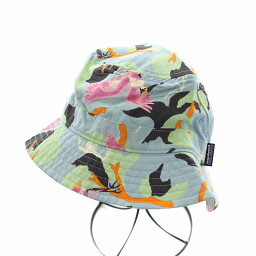 【中古】パタゴニア Patagonia 20SS Wavefarer Bucket Hat ウェーブフェアラー バケツハット 帽子 総柄 S 水色 マルチカラー 29156 /YM レディース 【ベクトル 古着】 240329