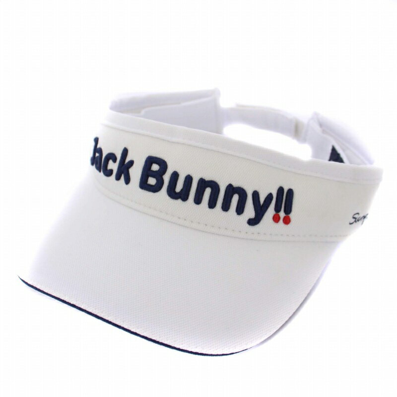 【中古】ジャックバニー Jack Bunny!! サンバイザー キャップ 帽子 ロゴ刺繍 白 ホワイト 262-1987141 /BM レディース 【ベクトル 古着】 240417
