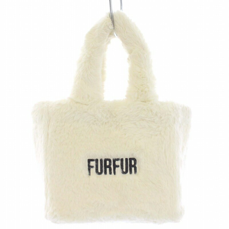 ファーファー furfur 23AW エコファートートバッグ ハンドバッグ ロゴ ONE 白 ホワイト RWGB234501 /TK レディース  240422