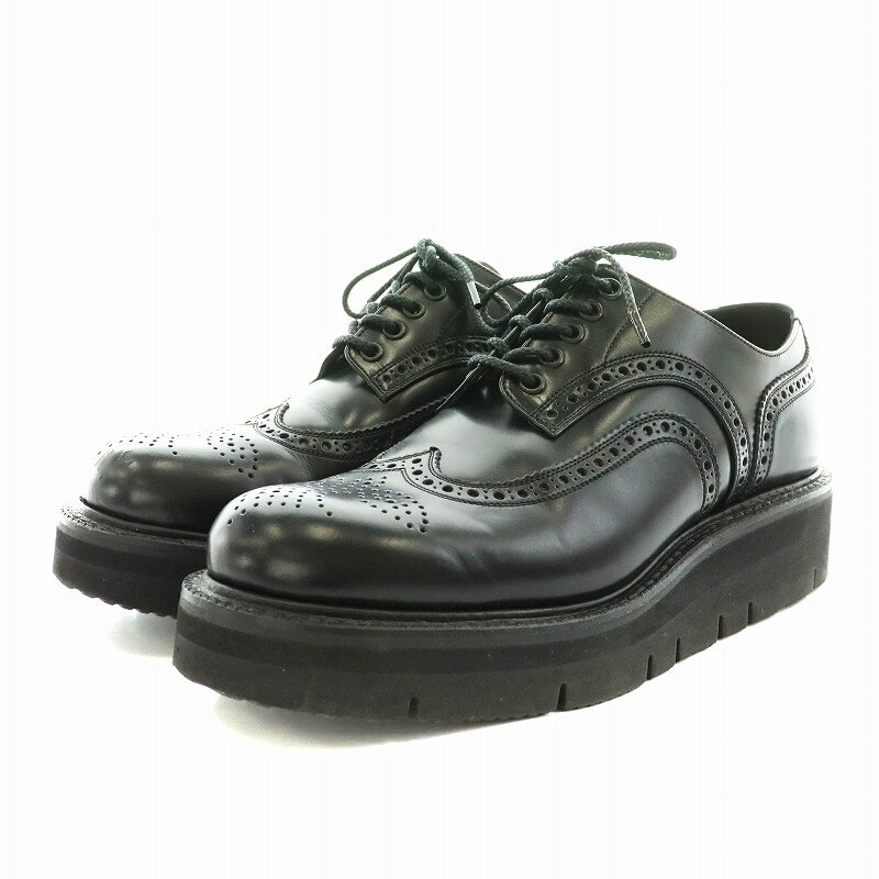 šۥեåȥ㡼 foot the coacher WING TIP HARDER 󥰥å ϡ GLOXI CUT SOLE 쥶塼  7.5 25.5cm  ֥å 2334001 /AN19  ڥ٥ȥ  240508