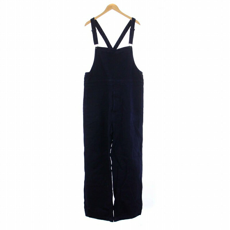 【中古】イーティーエスマテリオ ETS.MATERIAUX 21AW DENIM OVERALLS デニム オーバーオール サロペット ワイド 3 L 紺 ネイビー 21030300260730 /KH メンズ 【ベクトル 古着】 240521