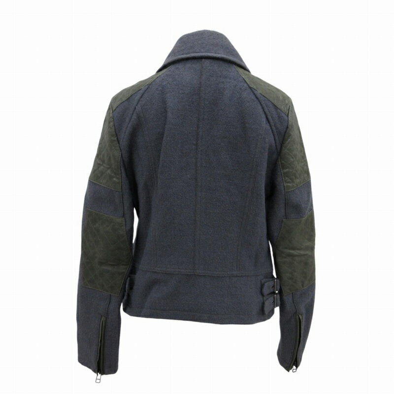 【中古】未使用品 センソユニコ Senso unico ディ・ダヴル・トゥアール DW2R タグ付き ライダースジャケット 中綿ブルゾン ダブル 38 M グレー /HD 0907 ■SU レディース 【ベクトル 古着】 240907 2