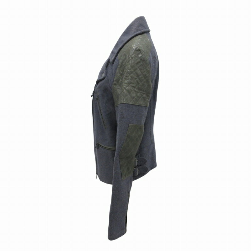 【中古】未使用品 センソユニコ Senso unico ディ・ダヴル・トゥアール DW2R タグ付き ライダースジャケット 中綿ブルゾン ダブル 38 M グレー /HD 0907 ■SU レディース 【ベクトル 古着】 240907 3